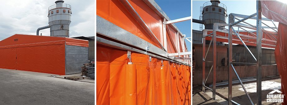 coperture per stoccaggio e deposito merci per azienda di arredamento