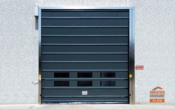 Porte automatiche industriali blu Adriatica Chiusure