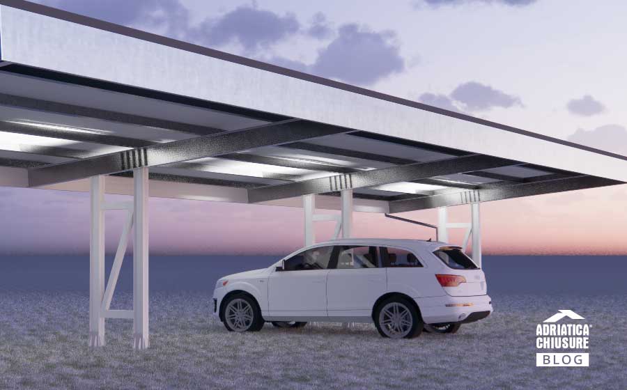 Tettoie fotovoltaiche per auto Adriatica Chiusure