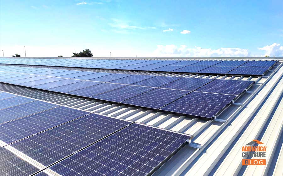 Impianto fotovoltaico industriale Adriatica Chiusure